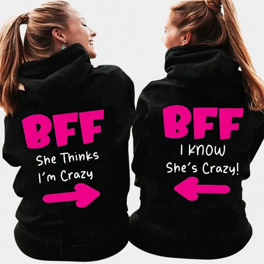 Amaya & Livia – BFF Matching Hoodie Set met Rits