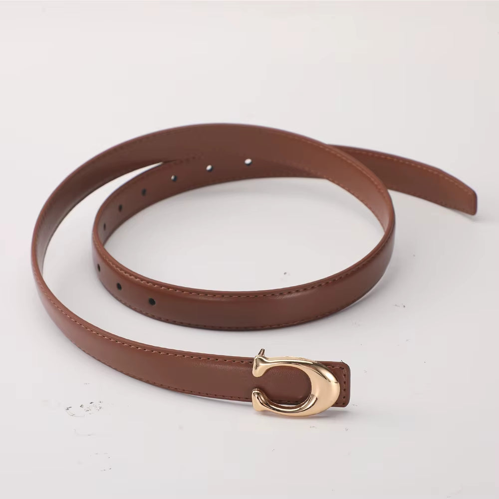 Nouvelle Ceinture Souple À Boucle Lisse De Type C, Polyvalente Pour Le Business Et Le Quotidien, Accessoires De Mode Pour Femmes, Vente En Gros
