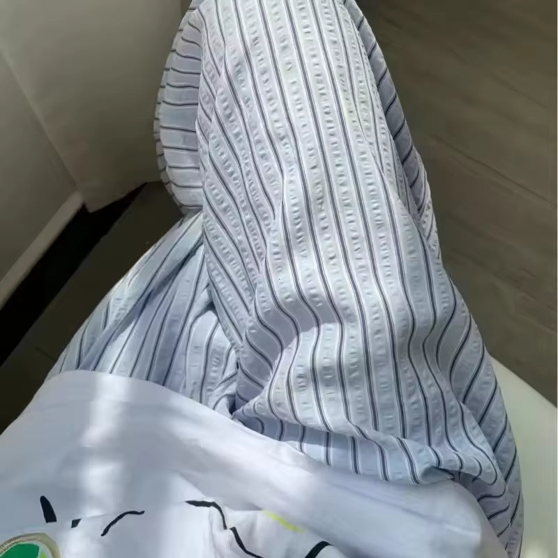 Doux Rose Taille Haute Pantalon À Jambes Larges Femmes 2025 Nouveau Coréen Décontracté Rayé Cordon Ample Pantalon Droit Femme