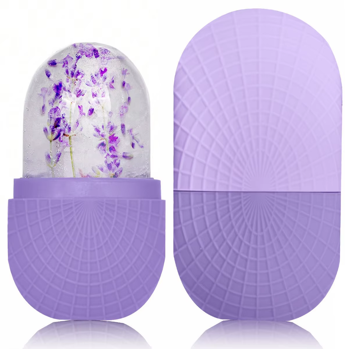 SmartGlow™ gezichtsmassage tool – ijsroller tegen wallen - Paars