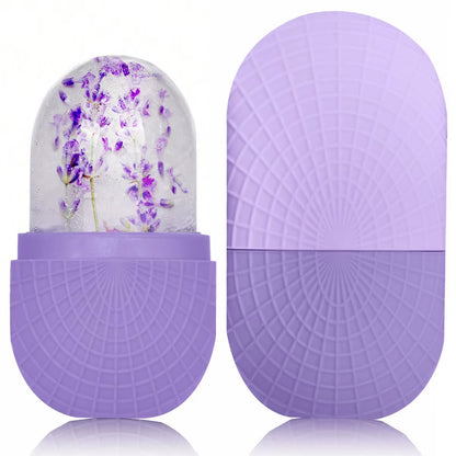 SmartGlow™ gezichtsmassage tool – ijsroller tegen wallen - Paars