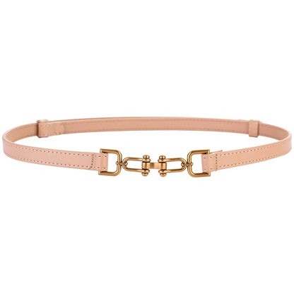 Ceintures Coréennes En Cuir Véritable Pour Femmes, Ceinture De Taille Fine En Cuir Verni Avec Boucle Dorée Pour Robe, Ceinture De Luxe Réglable Pour Femmes