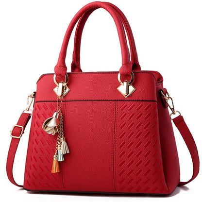 Gusure Luxury Handbag Women Crossbody Bag with Tassel Hanging Large Capacity Female Shoulder Bags Embroidery Tote Sac a Main
