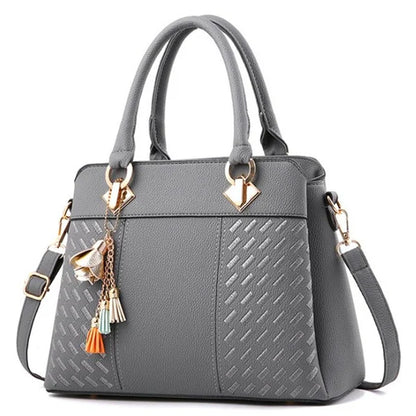 Gusure Luxury Handbag Women Crossbody Bag with Tassel Hanging Large Capacity Female Shoulder Bags Embroidery Tote Sac a Main