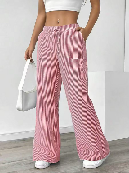 Valencia – Gestreepte Wide-Leg Broek
