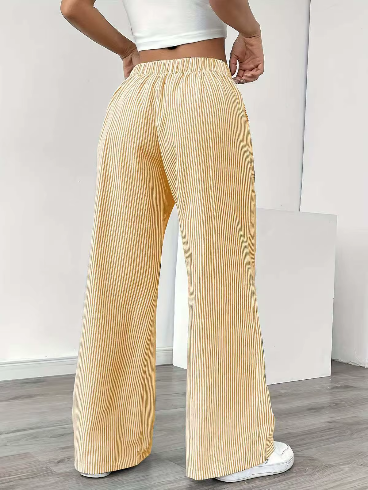 Valencia – Gestreepte Wide-Leg Broek