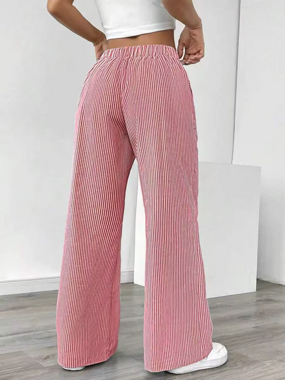 Valencia – Gestreepte Wide-Leg Broek